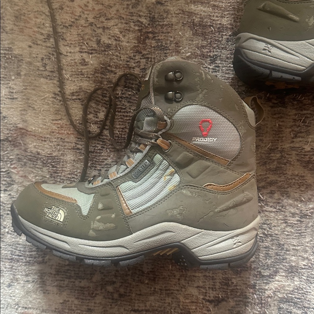 The North Face Olive and Gray Hiking Boots.US Man 10
